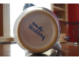 M.A. Hadley Stonewear Pitcher with Sailboat Design