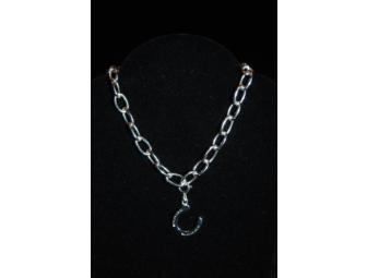 Sterling Silver Charm Bracelet with Horseshoe Charm