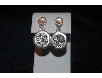 Brushed Silver Necklace, Earrings and Ring Set from Champagne Jewelry