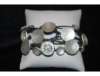 Brushed Silver Necklace, Earrings and Ring Set from Champagne Jewelry