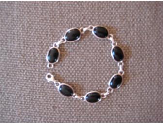 Silver & Onyx Necklace and Bracelet