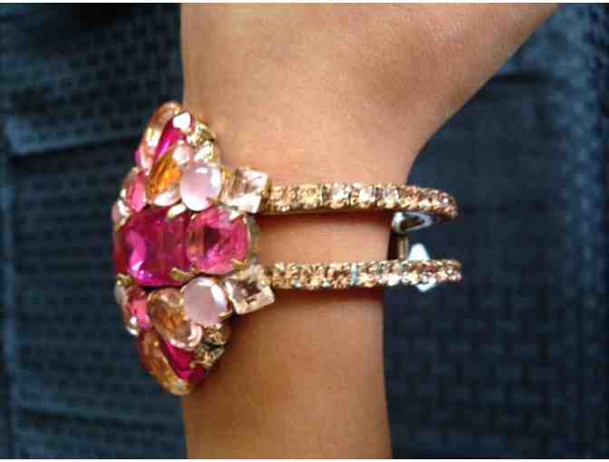 Vintage Pink Crystal 'Corsage' Bracelet
