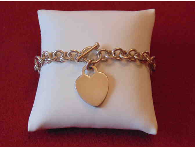 Sterling Silver Bracelet with Heart Pendant