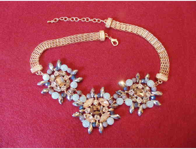 Gold Tone Fashion Necklace by Champagne Jewlery