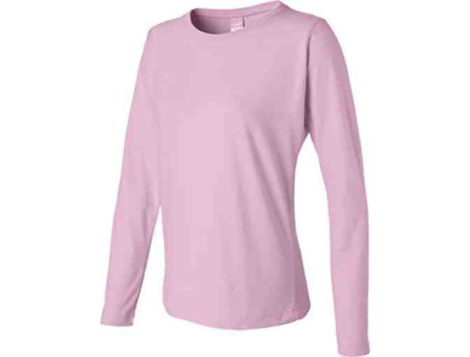 Women's Long-Sleeve 'Brown School' Tshirt - Pink - Size Medium
