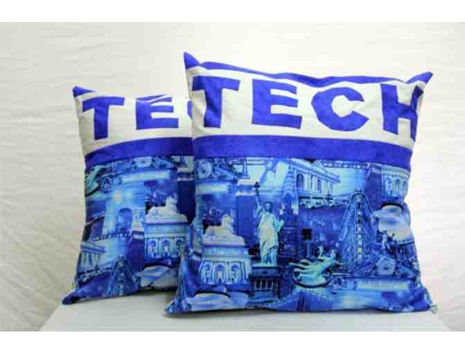 Handmade Pair of Tech NYC Pillows
