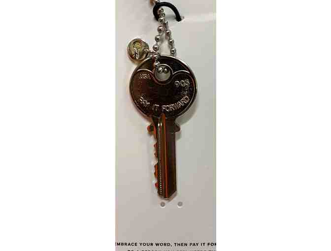 The Giving Keys Silver 'Breathe' Key on 27' Chain
