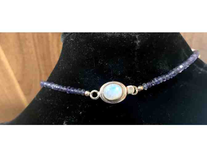 Delicate Bead Necklace With One of A Kind Stones and Sterling Silver Clasp