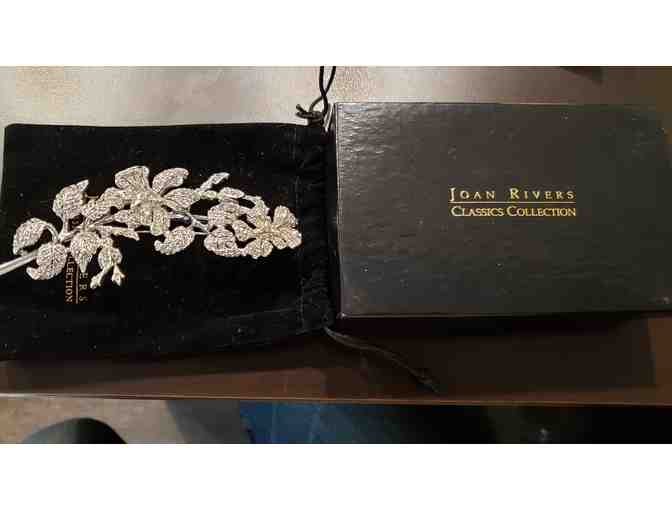 Joan Rivers Classics Collection Silvertone Flower Brooch