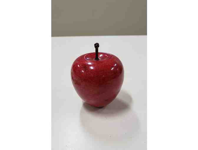 Red Apple Stone Paper Weight