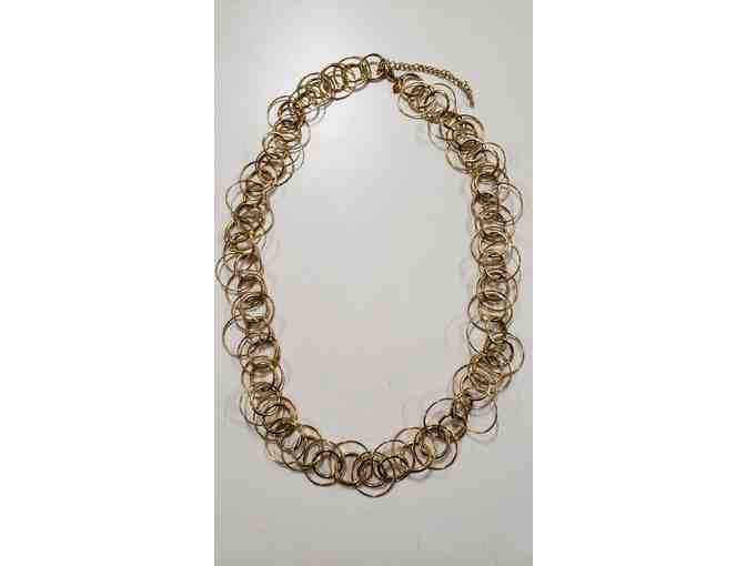 Joan Rivers Golden Circles & Rings Adjustable Necklace