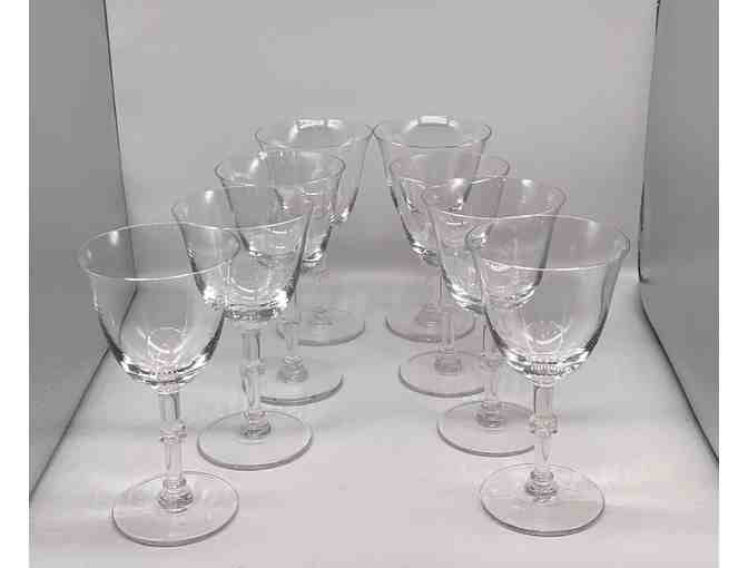 Beaugency Lalique  Burgundy Wine Glasses 5 7/8", Set of 8 - Photo 1