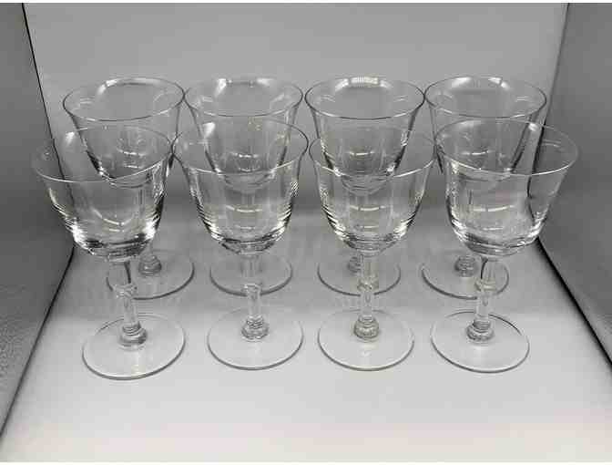 Beaugency Lalique  Burgundy Wine Glasses 5 7/8', Set of 8