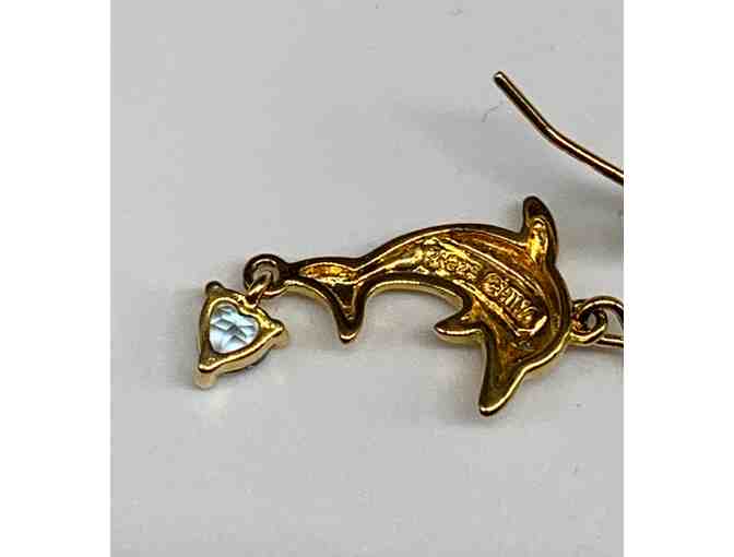 Gold Plated Sterling Silver Dolphin Earrings
