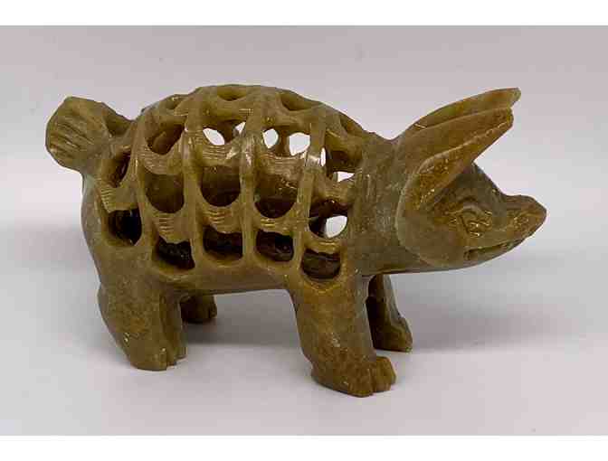 Jade Animal Sculpture with Baby Animal Inside