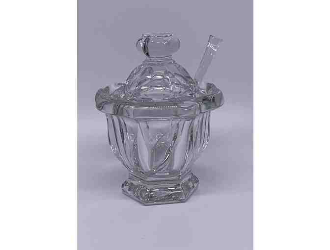 Baccarat Small Jam Jar With Spoon Honey Dish With Crystal Spoon