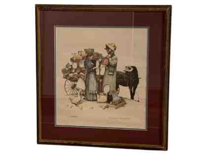 Norman Rockwell Lithograph "The Country Pedlar" Lithograph