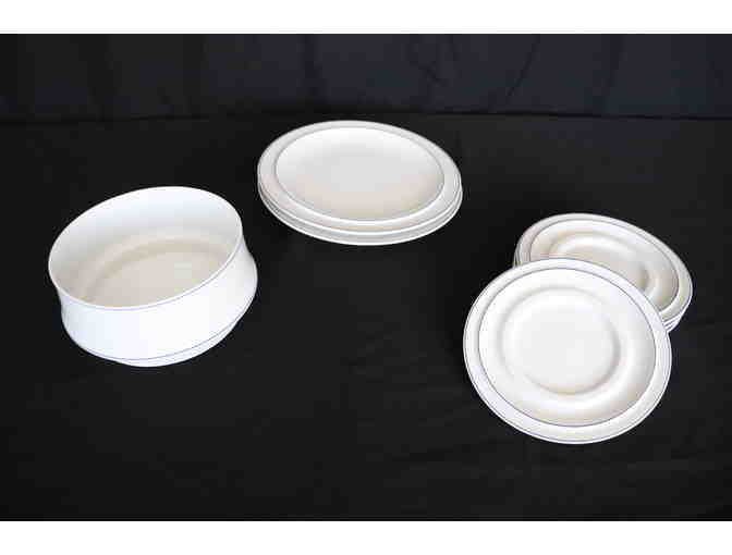 Set Of 12 Stettings of Vintage Langenthal China + Demi.tass (6) and serving plates (3) + E