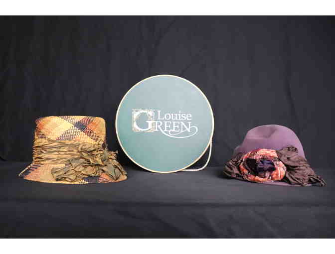 2 Louise Green Vintage Hats