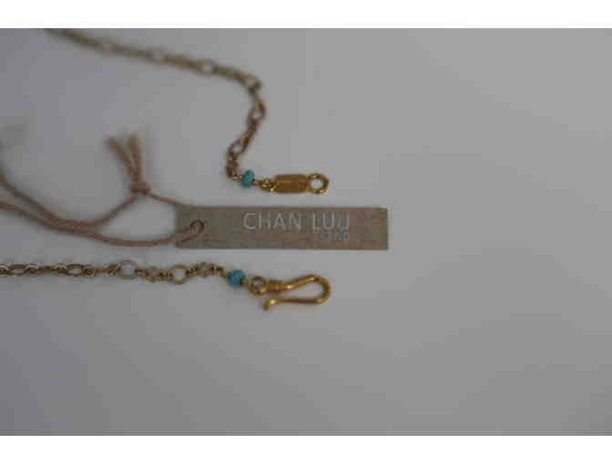 Turquoise and Gold Chan Luu Necklace with Tags
