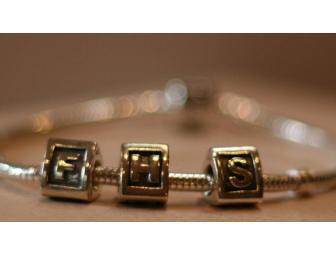 Pandora Bracelet with 'FHS' Charms