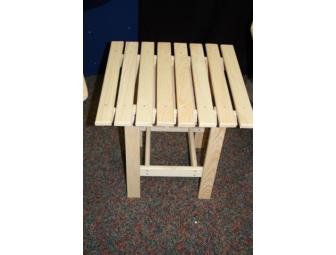 Handmade Cypress Adirondack Chairs & Table Set