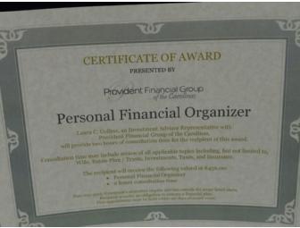 Personal Financial Consult with Organizer from Provident Financial Group of the Carolinas