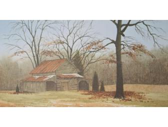 Snowy Furrows Print by Timothy Wayne Shepherd