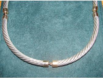 Sterling Silver & 14K Gold Necklace