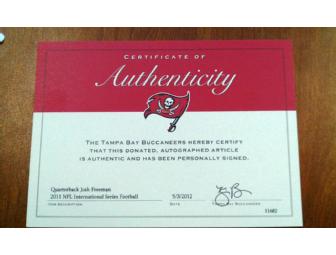 Authentic Football Signed by Tampa Bay Bucs' Josh Freeman