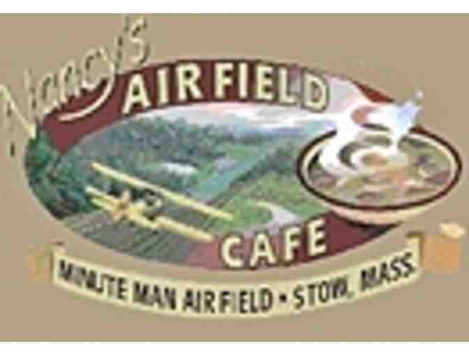 $10 Gift Certificates for 10 dinners at Nancy's Airfield Cafe in Stow, MA