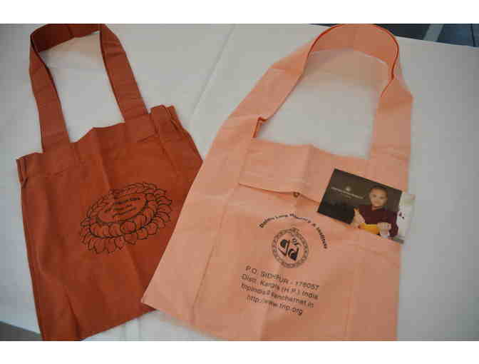 Two handmade cotton shopping bags from Tibetan Nuns Project