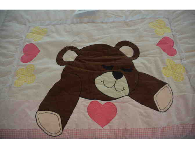 Handmade Baby quilt with bear