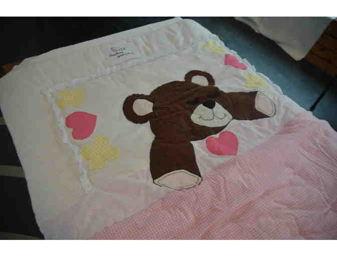 Handmade Baby quilt with bear