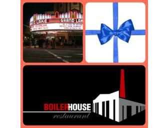 $100 Gift Certificate to Boilerhouse Restaurant & Two (2) Tickets to Grand Lake Theatre