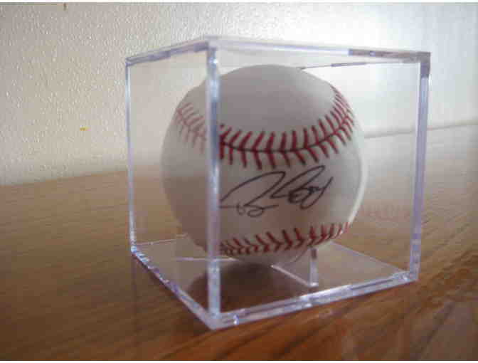Autographed baseball by Bruce Bochy