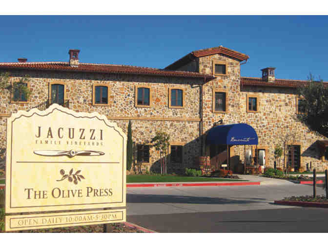 Jacuzzi Family Vineyards - VIP Tour and Tasting for four (4) plus one Bottle of Wine