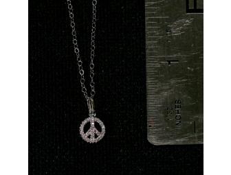 Diamond Peace sign necklace