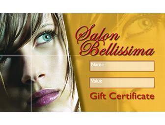 Salon Bellissima $50 Gift Certificate