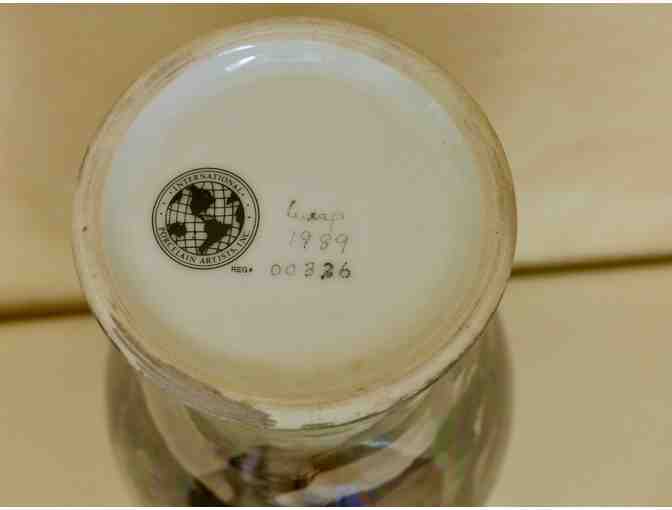 Porcelain Vase with Iridescent Marble Glaze
