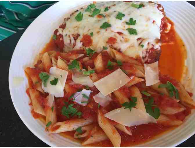 Large Pizza and salad at the Village Kitchen in Huron Village