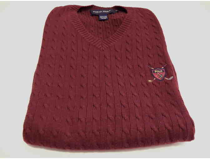Ralph Lauren Men's Maroon Polo Sweater Vest-XL, NWT