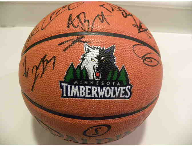 Minnesota Timberwolves autographed 2014 basketball