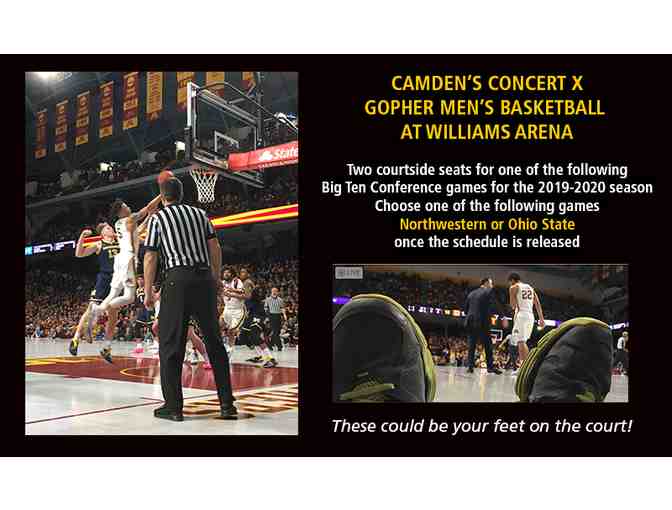 Gopher Men's Basketball 2 Courtside Seats for N'Western or Ohio State Game - Photo 1