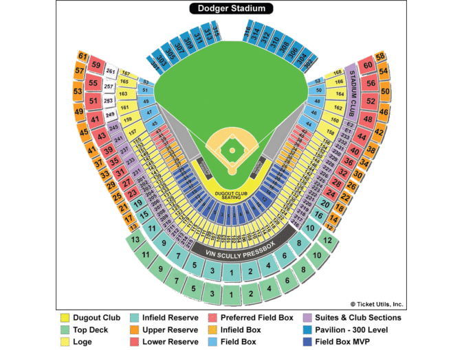 4 Field Level Tickets to the LA Dodgers vs. NY Mets