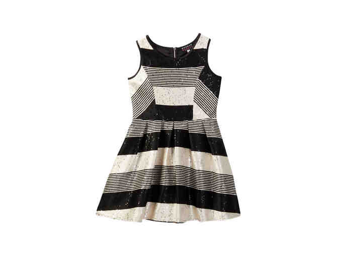 Hannah Banana Black Label Sequin Stripe Dress Girls Size 14