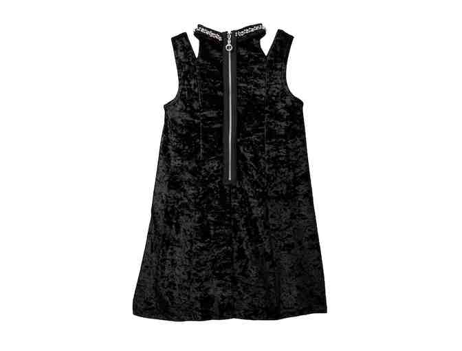 Hannah Banana Black Label Crushed Velvet Jewel Detail Dress Girls Size 14