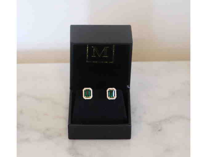 Amanda Marmer Emerald and Diamond Earrings