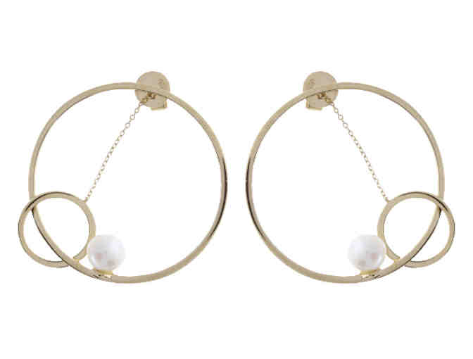 Amanda Marmer Gold and Pearl Earrings
