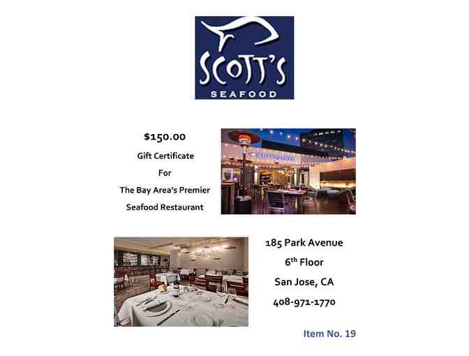 Scotts Seafood - $150 Gift Certificate